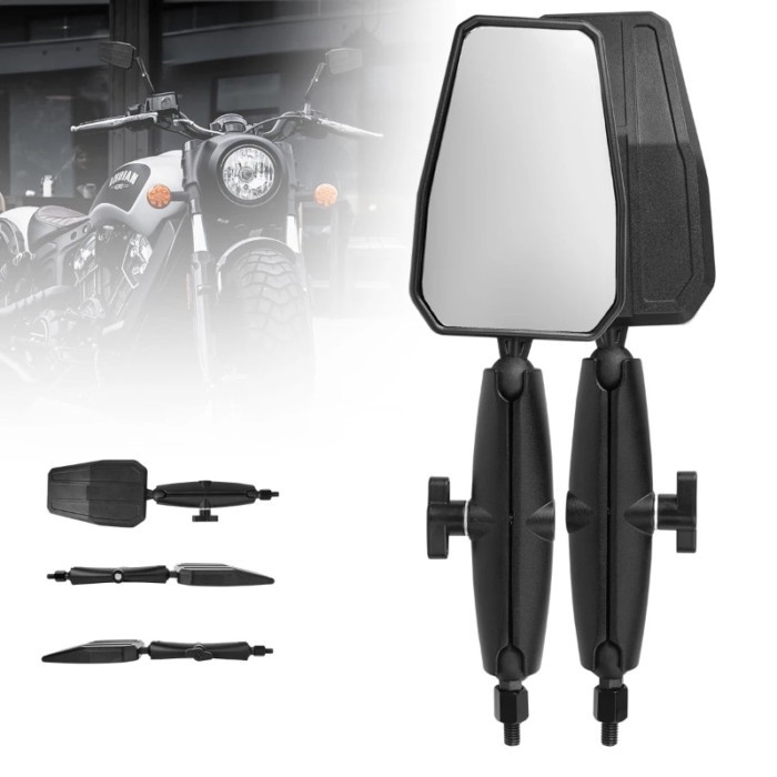 2Pcs Motorcycle Handlebar Mirror Rearview Motorcycle Bar End Mirror For Motocross