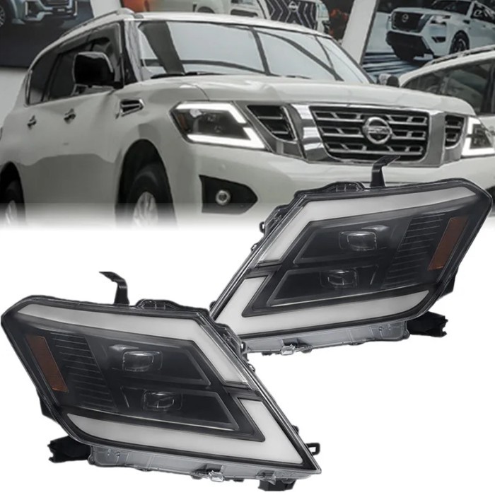 Car Accessories For Nissan Patrol Headlights 2012-2019 Nissan Patrol Y62 Front Lights DRL Turn Sign