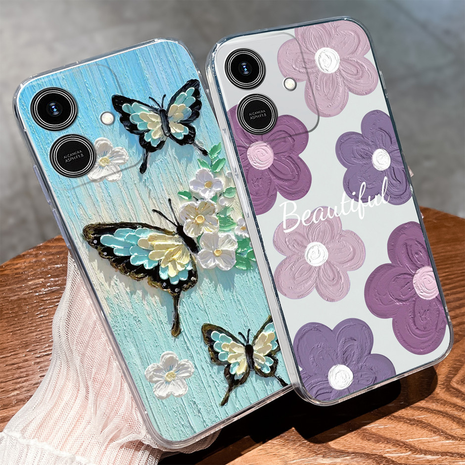 สําหรับ Honor Play 10 10A กรณีผีเสื้อที่สวยงามดอกไม้ Antipill กันกระแทกซิลิโคนเรียบง่ายคุณภาพสูงสําหรับ Honor Play10A Capa ปกหลัง