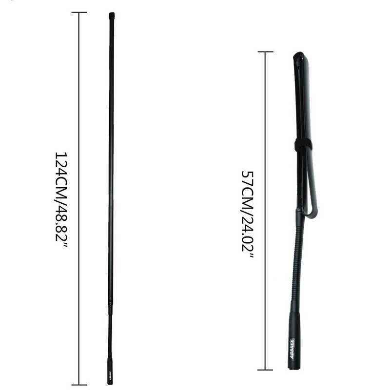 ▥  TNC Dual Band 144/430Mhz Gooseneck พับ CS เสาอากาศสําหรับ Tk-378 Harris An/Prc