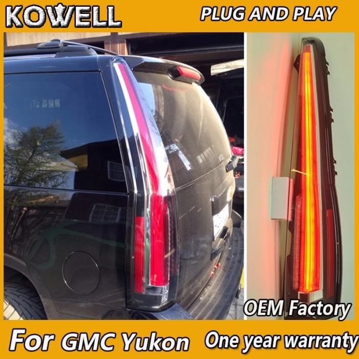 Car Styling For GMC Yukon Tail Light 2007-2014 Yukon Taillights Tahoe Suburban DRL Fog Brake Revers