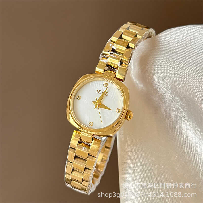 IEKE Ultra-Thin Square Round Dial Fritillary Diamond Watch สุภาพสตรีแฟชั่น Niche ประณีต Casual All-M