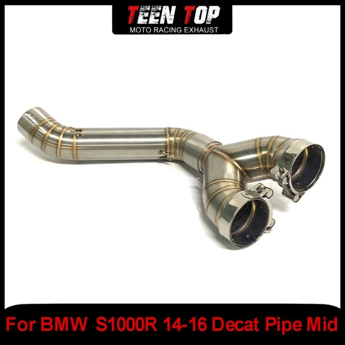 Moto Bike Exhaust Middle Link Pipe 60.5mm For BMW S1000R Exhuast Elbow Decat Pipe Mid Connection Tu