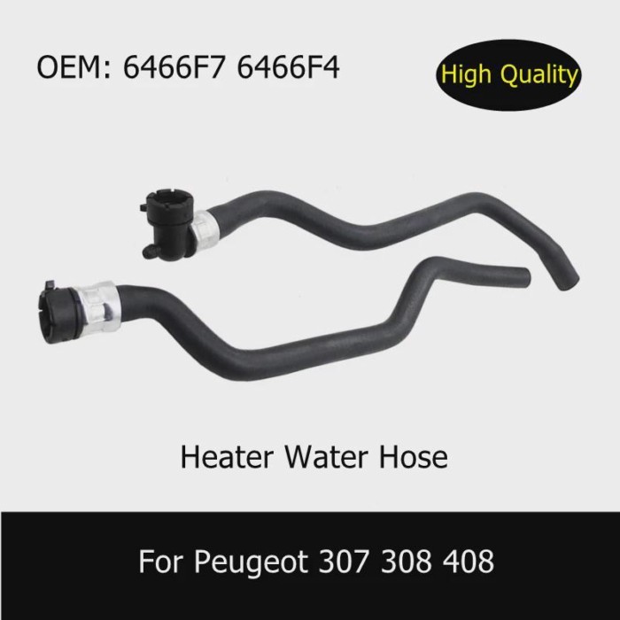 Car Accessories OEM 6466F7 6466F4 1.6 Heater Water Hose For Peugeot 307 308 408 Tube Heater Water H