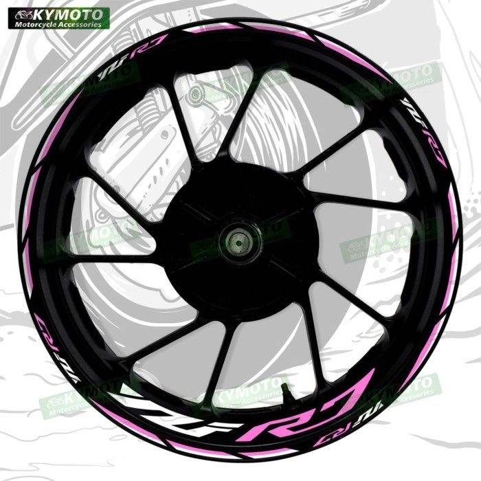 For Yamaha YZF R7 R 7 reflective motorcycle wheel 17 inch sticker racing fairing hub decal rim stri