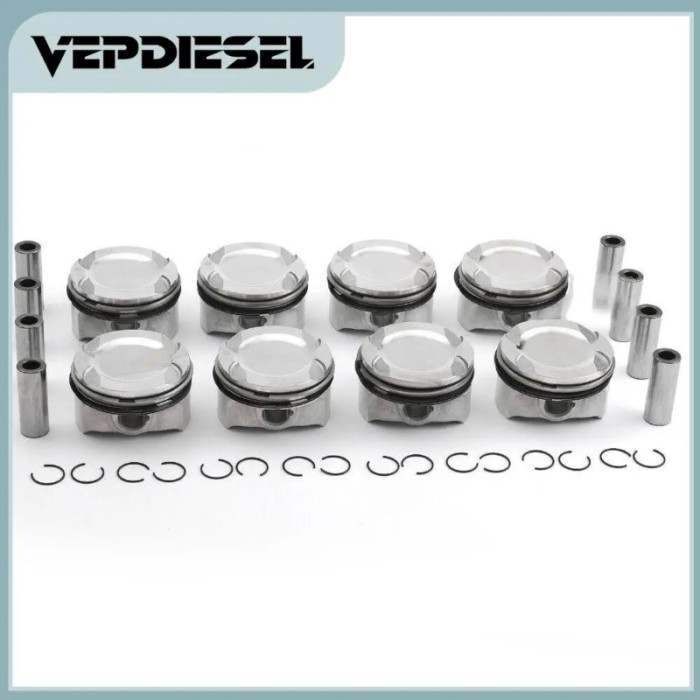 8x Pistons & Rings Set 11257613626 11257576475 11257556955 For 550i 650i 750Li X5 X6 F01 F02 F03 E7