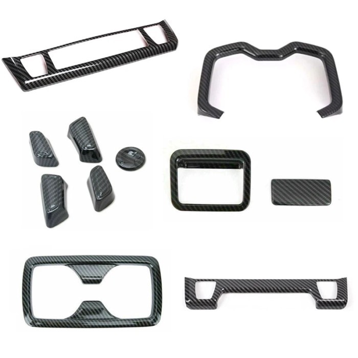 Carbon Fiber Car Front Row Water Cup Holder Cover Frame For Toyota RAV4 2019 2020 2021 2022 2023 RA