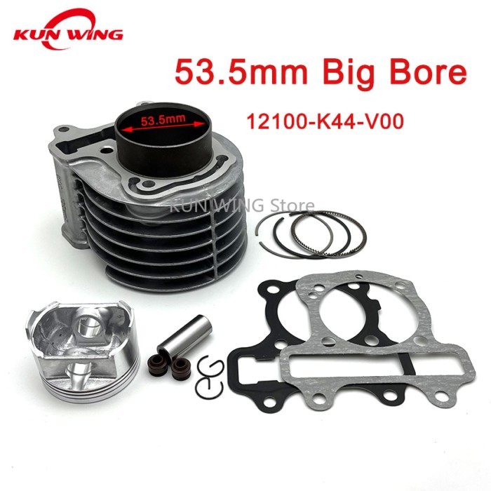 53.5mm Big Bore Racing Cylinder Kit for Honda Beat Fi V1 V2 Vario Vision 110 SCR Zoomer X Scoopy-i