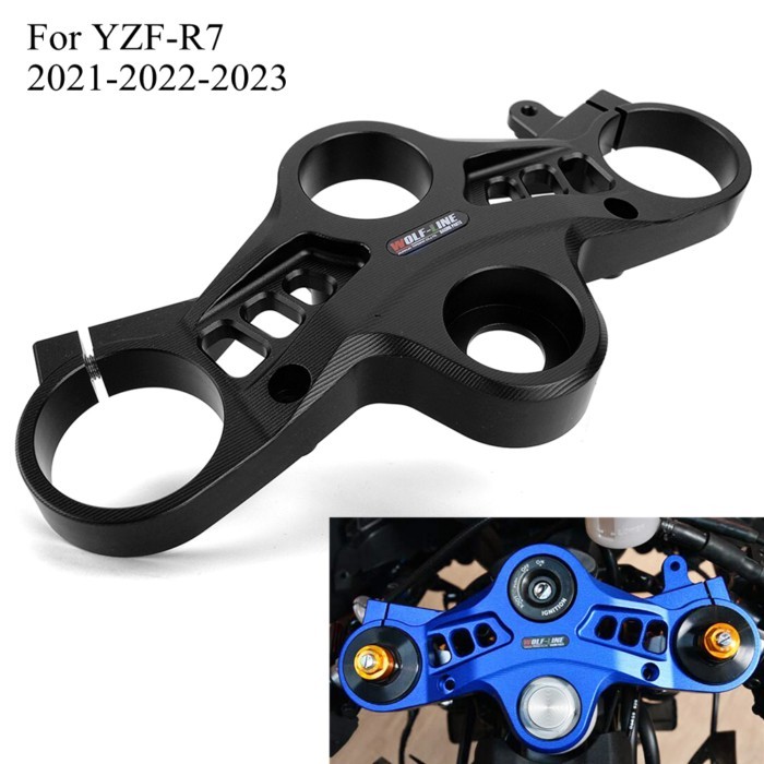 YZF-R7 Front Fork Triple Tree Upper Top Clamp for Yamaha R7 2021 2022 2023 YZF R 7 Motorcycle Handl