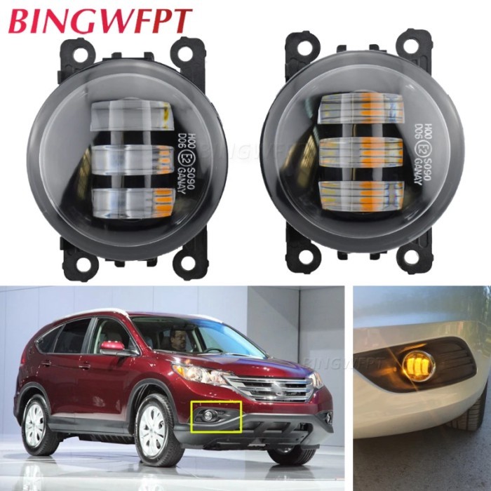 2X Fog Lights LED Headlight For Honda Civic Fit CR-V Accord CR-Z Crosstour Pilot Grace City Fog Lam