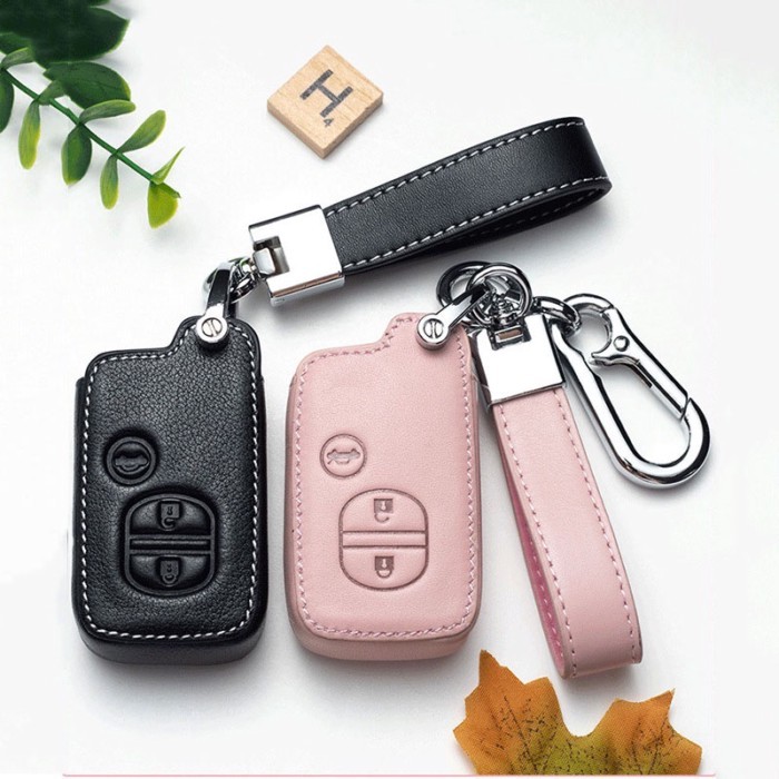 3 Buttons Leather Car Key Case Cover for Subaru Foreste XV for Toyota Land Cruiser Prado 150 Camry