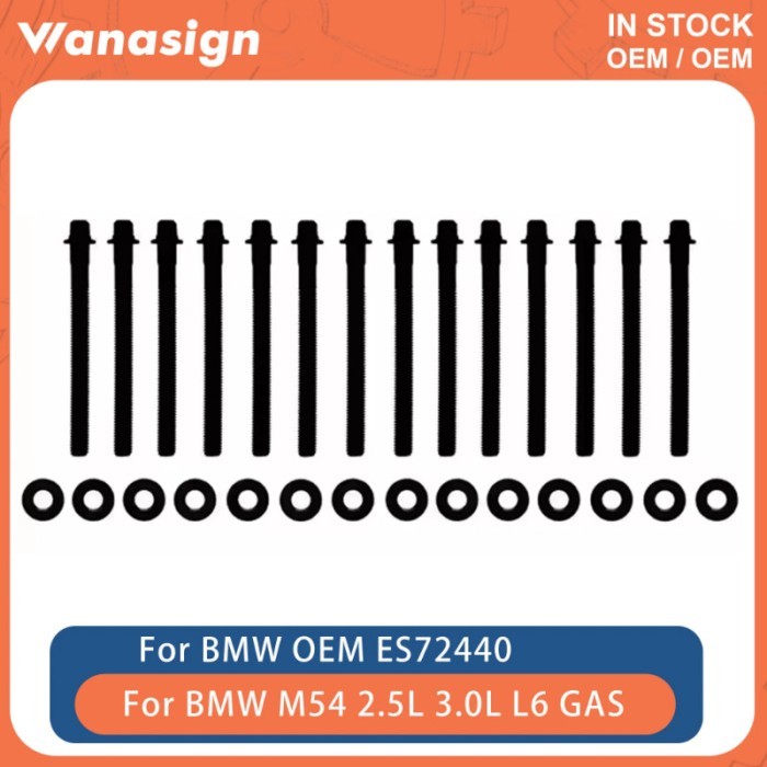 Engine Cylinder Bolt Kit Fit 2.5 3.0 L For BMW 325i 330i 330xi 525i X3 X5 Z4 M54 M54B25 M54B30 2.5L