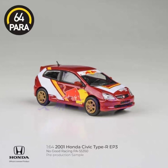 PARA64 1/64 Honda Civic TYPE R EP3 โมเดลรถอัลลอย