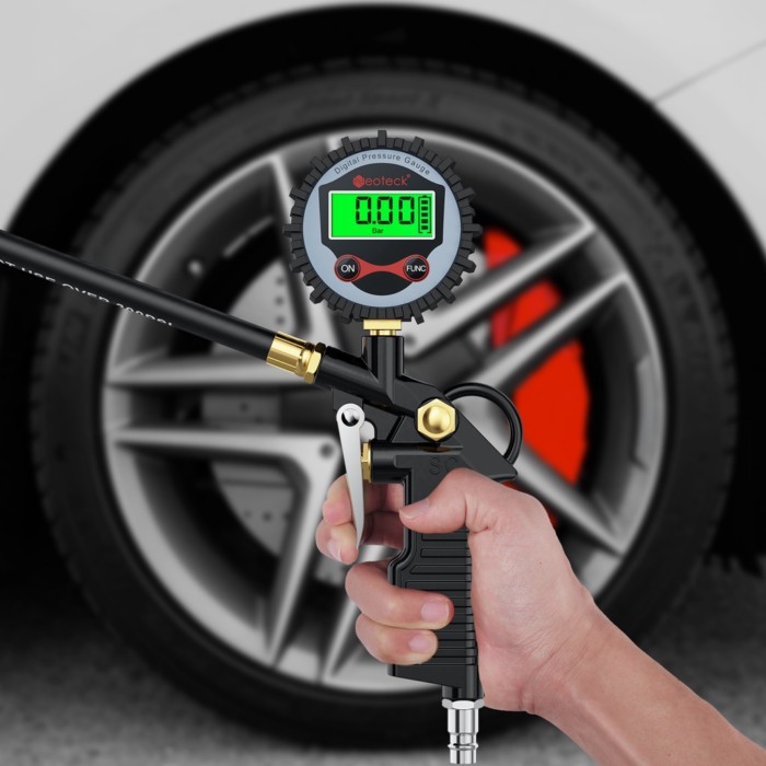 LCD Digital Car Tire Pressure Gauge LED Backlight Automotive Tester Tire Inflation Gauge Control 20