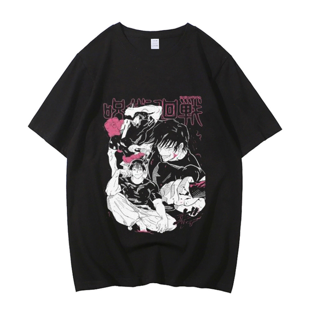 Toji Fushiguro ผ้าฝ้ายเสื้อผู้ชาย Digital Grunge สบาย Y2k top tees kawaii ผู้หญิงที่มีสีสัน Y2k