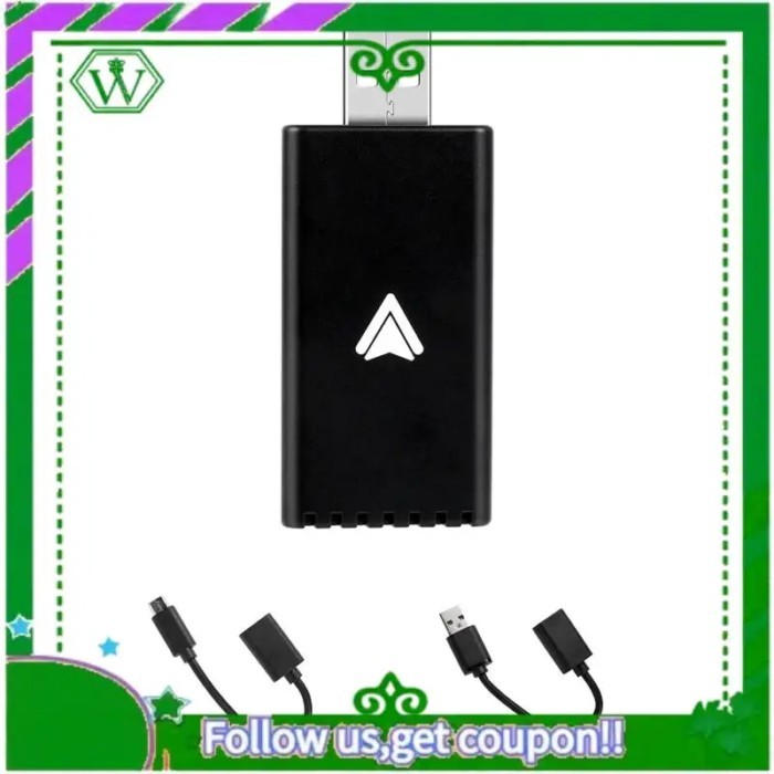 AC34-Android Auto Wireless Adapter, Android Auto Dongle, Android Phones Converts Wired Android Auto