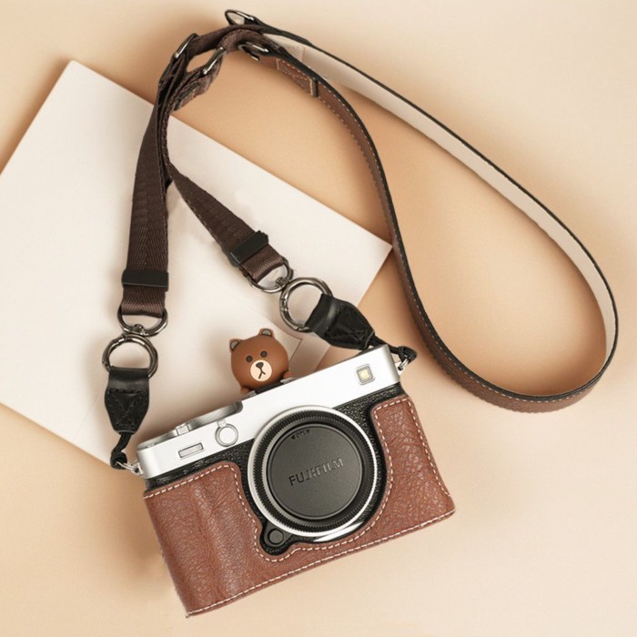 Fuji XE5 เคสป้องกัน X-E5 กระเป๋ากล้อง xt50 ซองหนัง xt30 รุ่นที่สองครึ่งกระเป๋าฐาน XM5 กรณีอุปกรณ์เสร