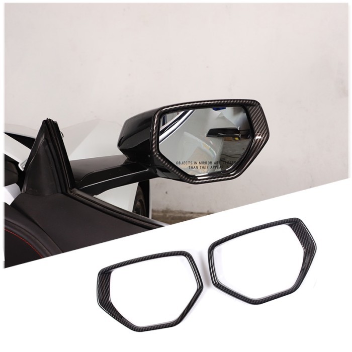 Car Exterior Side Rearview Mirror Frame Cover Sticker Trim For Chevrolet Corvette C8 Stingray Z51 Z