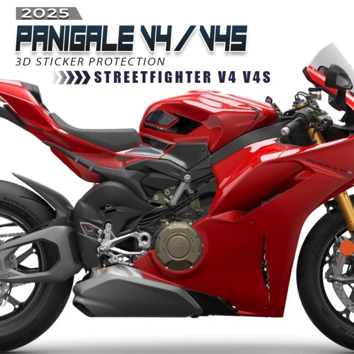 For Panigale V4 V4s - Streetfighter V4 V4s 2025 Tank Pad Kit 3D Epoxy Sticker Protective Decal
