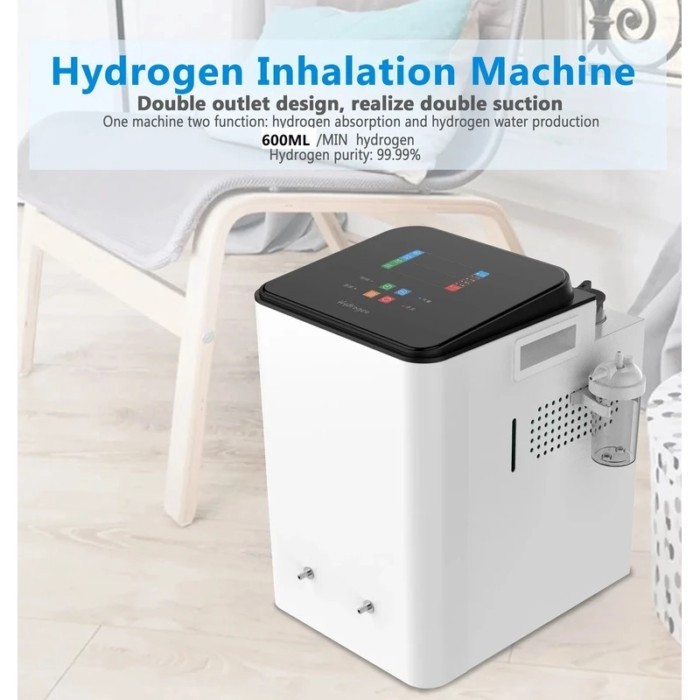 2025Hydrogen Generator Inhalation Machine with 600ml/Min Purity H2 Low Noise Hydrogen Water Purifie