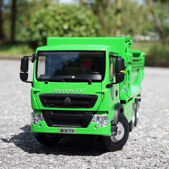 จีน HOWO HOWO HOWO TX ดินตะกรัน 1: 24 โรงงานเดิมรถจําลองโลหะผสมรถดั๊มพ์รถบรรทุกรุ่น