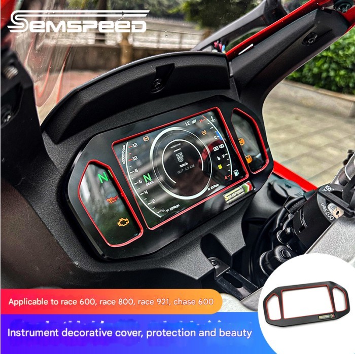 Motorcycle Instrument Cluster Bezel - Anti-glare Gauge Trim Cover For QJMOTO QJ SRK 421/450/550/600