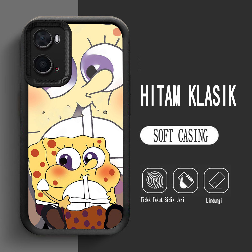เคสสําหรับ OPPO A76 A96 A77s A57e A77 A36 A57 A57s Soft L-15 SpongeBob
