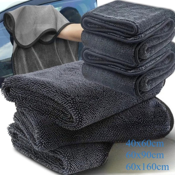 Double-sided Thickened  Car Wash Towel Twisted Woven Cloth Super Absorbent Rag 1000/㎡