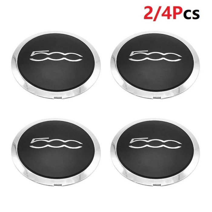 Replacement For Fiat 500 Wheels Centre Hub Caps Set 2/4Pcs 133mm 68078419AC 68078421AC Dust Cover W