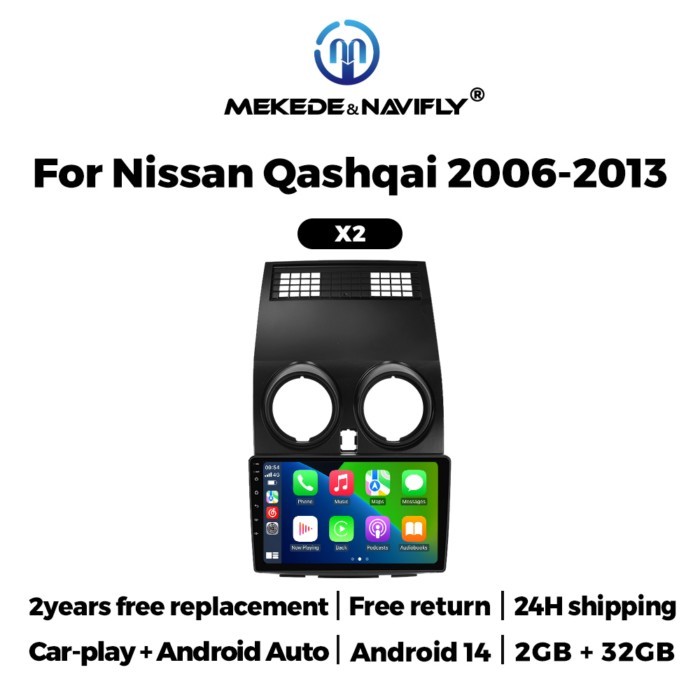 NaviFly 2G+32G Android All In One Car Intelligent System Wireless Carplay AUTO For Nissan Qashqai J