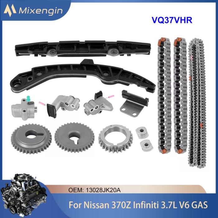 Engine Timing Chain Kit For Nissan 370Z Infiniti 3.7L V6 GAS VQ37VHR 07-20 EX35 EX37 FX35 FX37 G35
