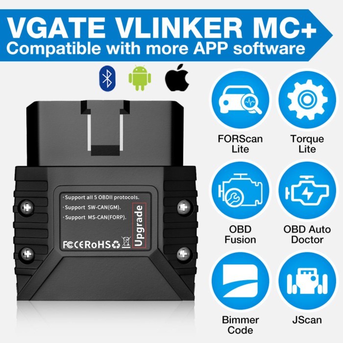 Vgate Vlinker MC V2.2 iCar Pro Bluetooth 4.0 WIFI OBD2 Scanner For Android IOS Auto Code Reader OBD