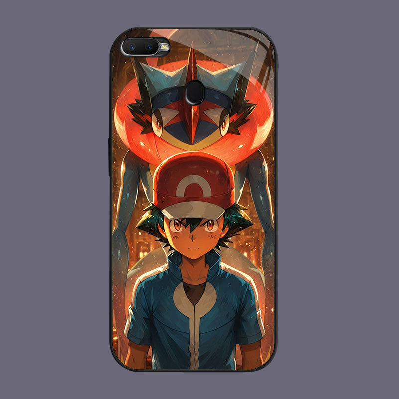 HW-25 Pokemon Pikachu แก้วแก้วสําหรับ OPPO Realme F7 A7 A12 F9 A12S A11K F5 A5S 2 Pro