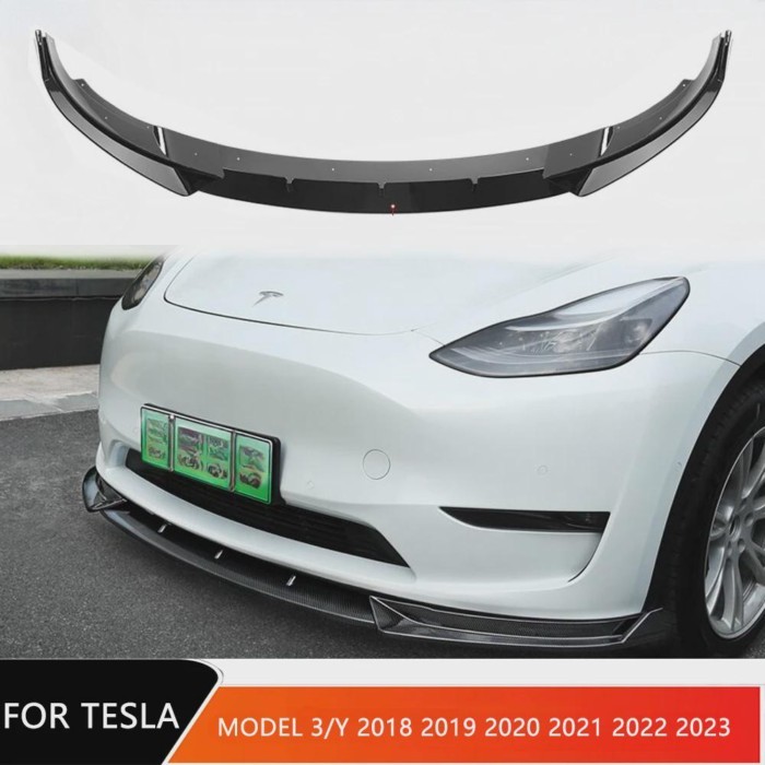 For Tesla Model 3/Y Front Shovel Model Y/3 2018-2023 Car Front Lip Spoiler Splitter Diffuser Body K