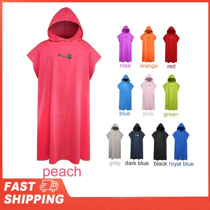 Swim Towel Wetsuit Beach Poncho Surf Poncho Changing Towel with Hood Microfiber Beach Blanket Bath