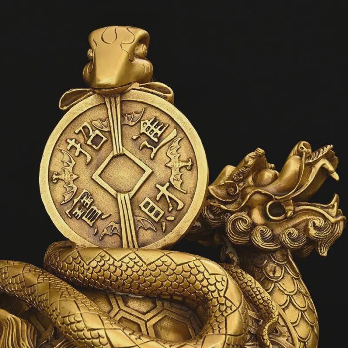 Copper Xuanwu Ornaments Four Spirit Animals Turtle Snake Home Store Decor Turtle Home Sculptures