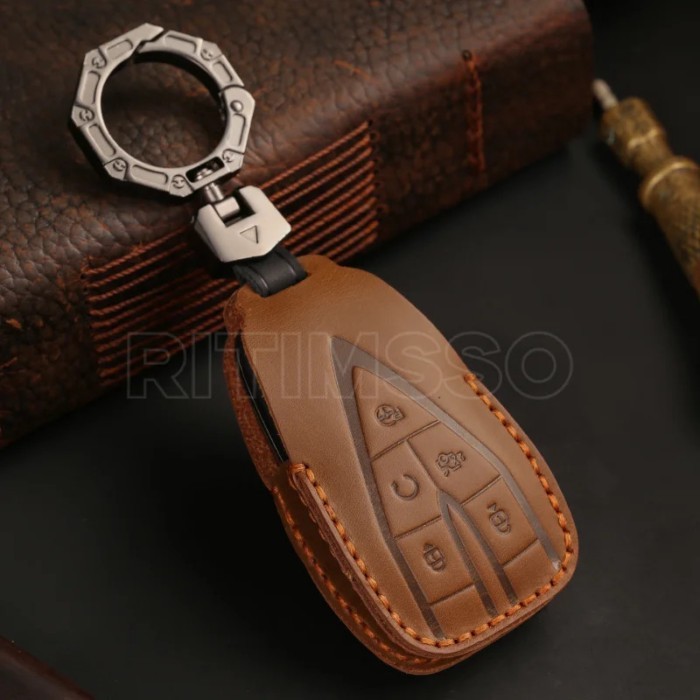 Leather Car key Case Cover For Changan CS35PLUS CS35 Plus CS55 PLUS CS75 PLUS Eado UNI-T UNI K Oush