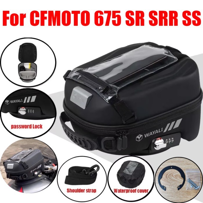 For CFMOTO CF MOTO 675SR 675SRR 675SR-R 675 SR SS 675 SR-R SRR Motorcycle Tank Bag Tanklock Luggage