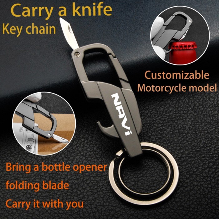 For HONDA NAVI series Titanium Motocar KeyChain Super Lightweight Titanium EDC Tool Keychain Hangin