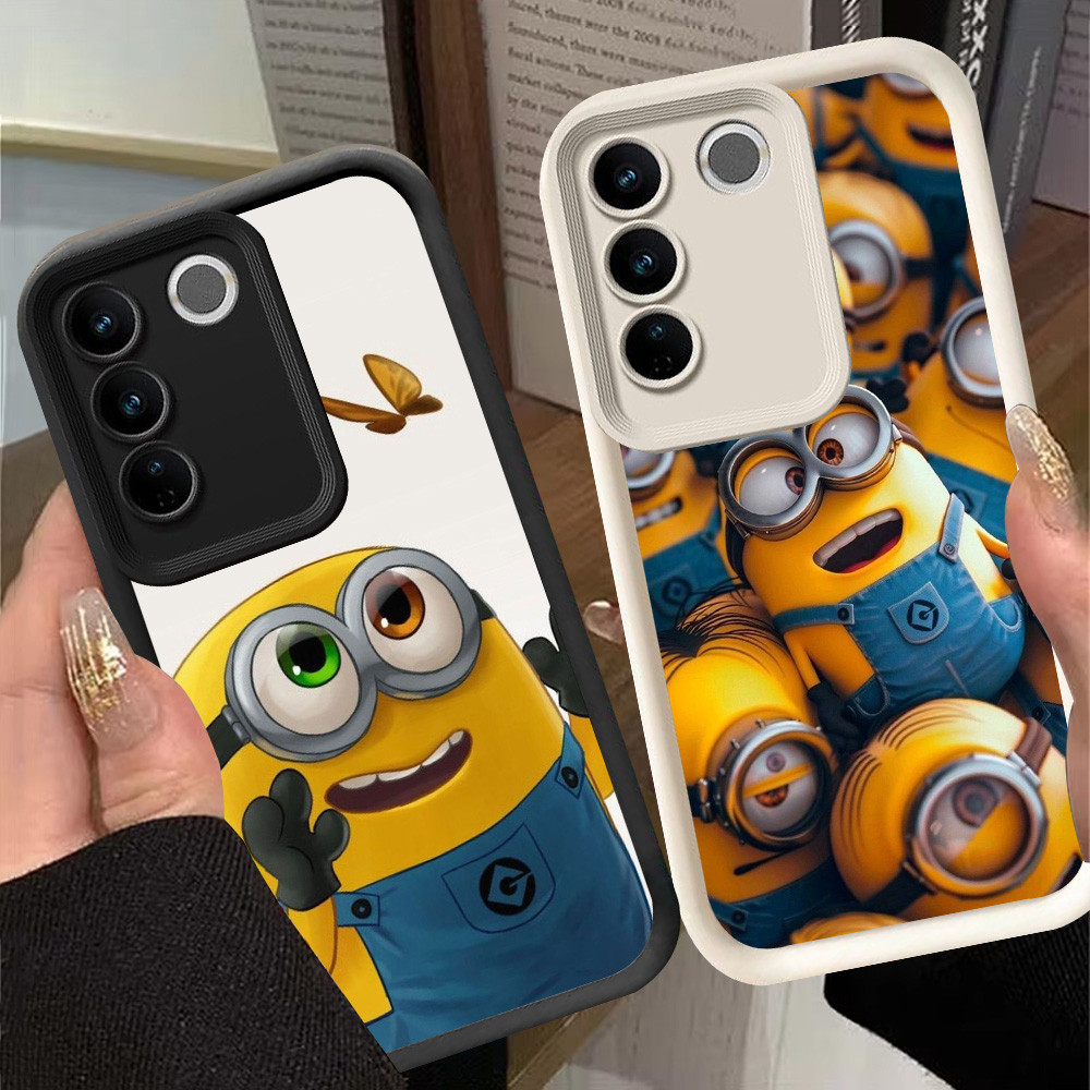 G-44 เคสมินเนี่ยนสําหรับ VIVO Y81 Y81s V29 V29E Y100 Pro สีดําและสีขาว