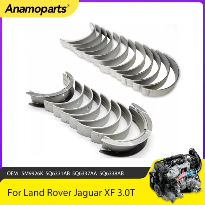 Engine Parts Crankshaft Main Connecting Rod Bearing Set Fit 3.0 L For 2009-2016 Land Rover Discover