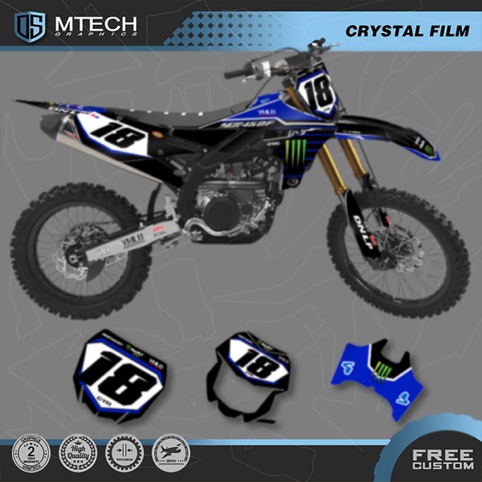 DSMTECH Motorcycle Sticker Graphics Decals for Yamaha YZ450F YZF 450 2018-2022 YZ250F YZF250 2019 2