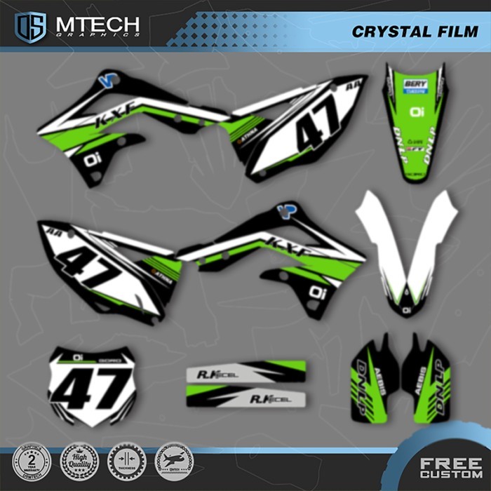 DSMTECH MOTOR Custom Team Motorcycle Graphics Decals Stickers Kit For KAWASAKI KXF450 KXF 450 2012
