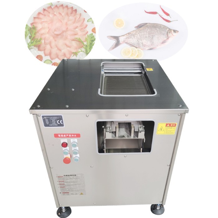 Automatic Oblique Cutting Fish Fillet Machine For Restaurant Fish Processing Plants 1. -10mm Meat S