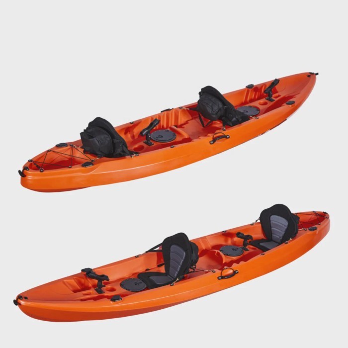 Family Kayak 3 Person Sit On Top Cruising Fishing Boat Rowing Canoe For Adult Fishing For Touring A