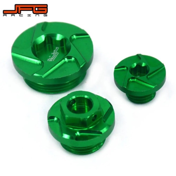 Motorcycle CNC Engine Timing Oil Plug Set For KAWASAKI KX250F KXF250 2004-2010 SUZUKI RMZ250 RMZ 25