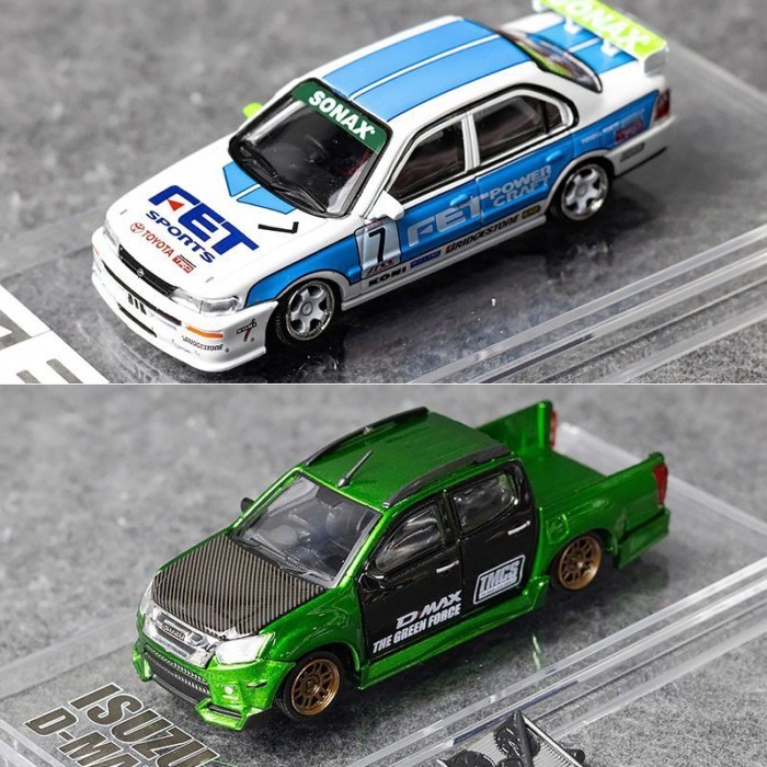 BMC 1: 64 Toyota AE100 JTC Isuzu D-Max Malaysia Exhibition Alloy Car Model