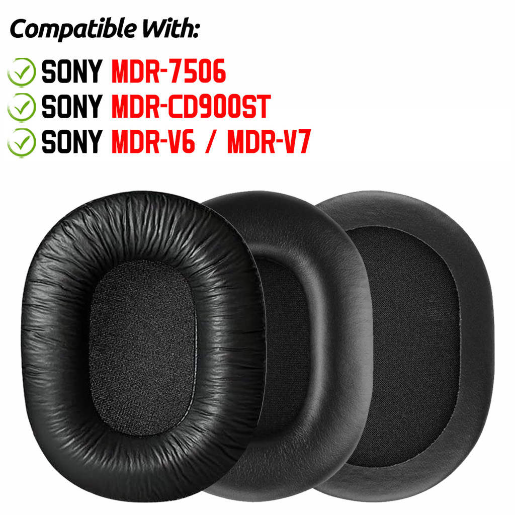 สําหรับ MDR-7506 V6 V7 CD900ST แผ่นรองหูฟังแผ่นรองหูฟังเบาะฟองน้ําชุดหูฟัง Earmuffs เปลี่ยนฝาครอบ
