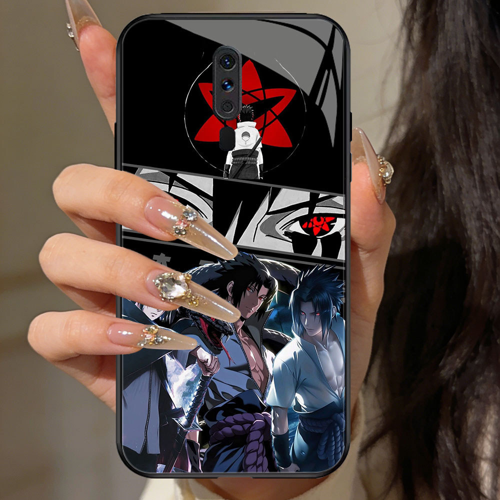 TT-87 Uchiha Sasuke ปลอก hp แก้ว OPPO Reno A12E 2Z A3S 2019 A9 A9X A5 2F F11 2020 Pro