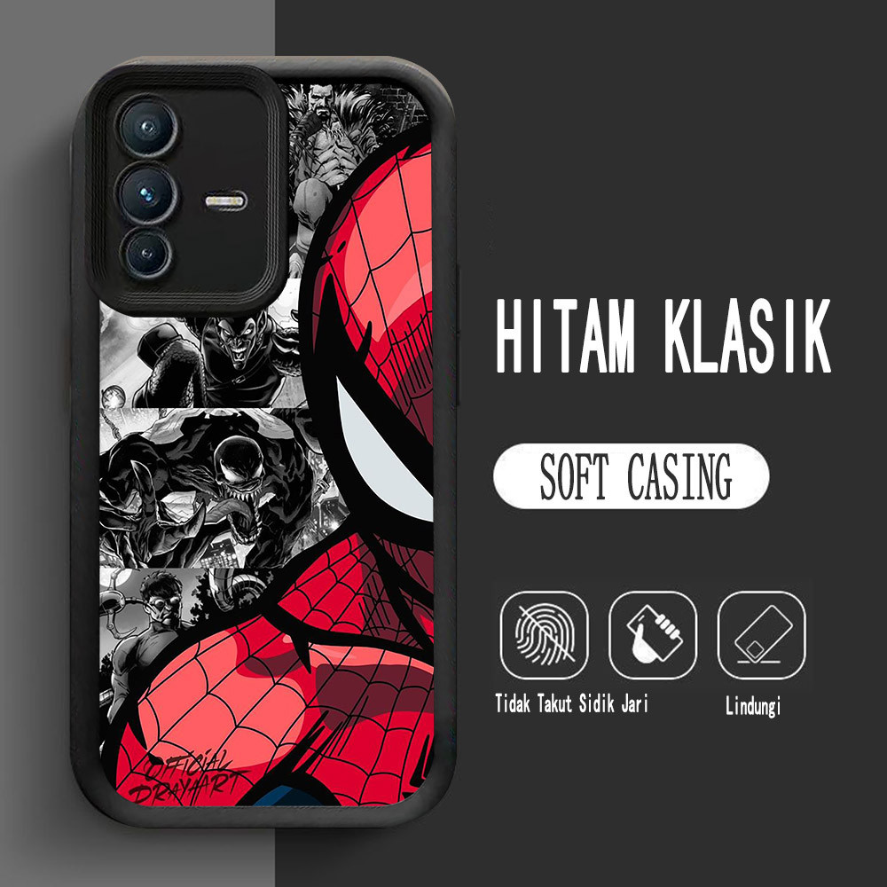 Y-14 เคสซิลิโคน Spider-Man สําหรับ VIVO V23E Y75 V23 Y200 V50 Lite 5G กรณี
